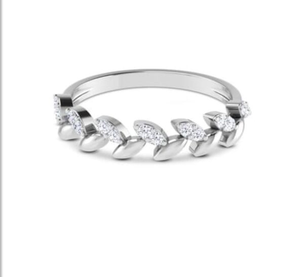 Ancient Flower Band SI FG 0.12Ct Real Diamond Wedding Christmas Gift Ring 14Kt White Gold/Yellow Gold/Rose Gold wiAuthenticate Certificate