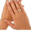 Antique Design Band SI FG 0.31Ct Real Diamond Wedding Christmas Gift Ring 14Kt White Gold/Yellow Gold/Rose Gold wiAuthenticate Certificate