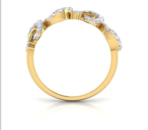 Antique Design Band SI FG 0.31Ct Real Diamond Wedding Christmas Gift Ring 14Kt White Gold/Yellow Gold/Rose Gold wiAuthenticate Certificate