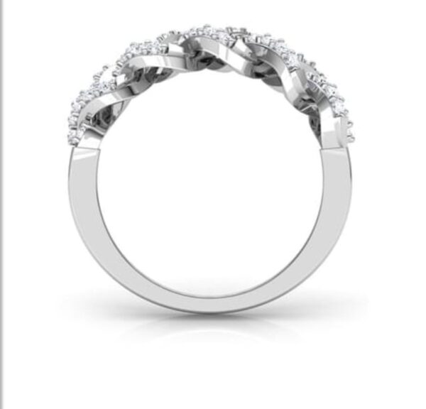 Two Cross Line Band SI FG 0.25Ct Real Diamond Wedding Christmas Gift Ring 14Kt White Gold/Yellow Gold/Rose Gold wiAuthenticate Certificate