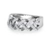 Two Cross Line Band SI FG 0.25Ct Real Diamond Wedding Christmas Gift Ring 14Kt White Gold/Yellow Gold/Rose Gold wiAuthenticate Certificate