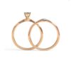 Two Lovely Band SI FG 0.23Ct Real Diamond Wedding Christmas Gift Ring 14Kt White Gold/Yellow Gold/Rose Gold wiAuthenticate Certificate