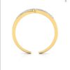Interlink Midi Band VVS FG 0.05Ct Real Diamond Wedding Christmas Gift Ring 14Kt White Gold/Yellow Gold/Rose Gold wiAuthenticate Certificate