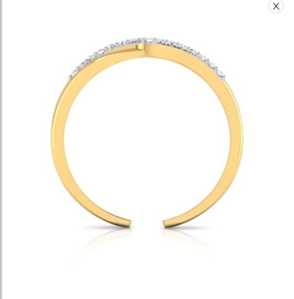 Interlink Midi Band VVS FG 0.05Ct Real Diamond Wedding Christmas Gift Ring 14Kt White Gold/Yellow Gold/Rose Gold wiAuthenticate Certificate