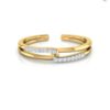 Interlink Midi Band VVS FG 0.05Ct Real Diamond Wedding Christmas Gift Ring 14Kt White Gold/Yellow Gold/Rose Gold wiAuthenticate Certificate