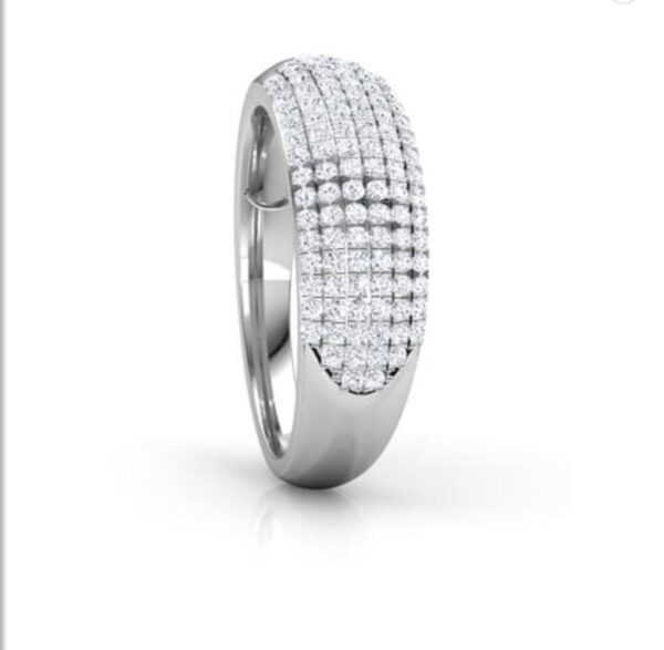 6 Row Beautiful SI FG 0.34Ct Real Diamond Wedding Christmas Gift Ring 14Kt White Gold/Yellow Gold/Rose Gold wiAuthenticate Certificate