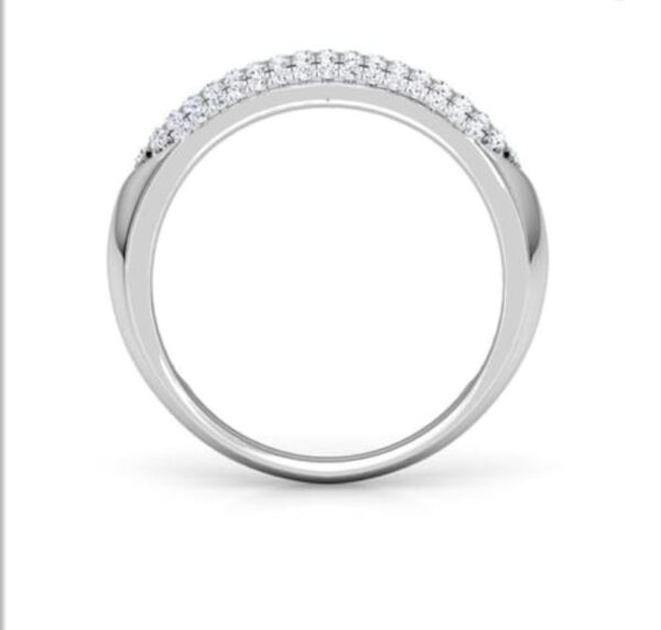 6 Row Beautiful SI FG 0.34Ct Real Diamond Wedding Christmas Gift Ring 14Kt White Gold/Yellow Gold/Rose Gold wiAuthenticate Certificate