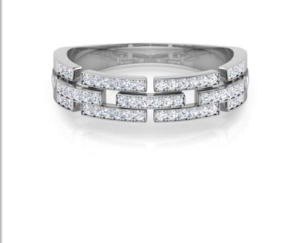 Designer Women's Band SI FG 0.16Ct Real Diamond Wedding Christmas Gift Ring 14Kt White Gold/Yellow Gold/Rose Gold Authenticate Certificate