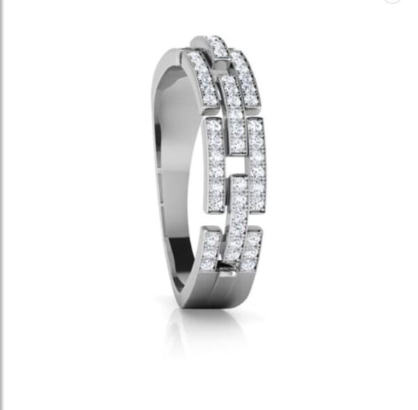 Designer Women's Band SI FG 0.16Ct Real Diamond Wedding Christmas Gift Ring 14Kt White Gold/Yellow Gold/Rose Gold Authenticate Certificate