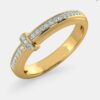 Cross Eternity Band SI FG 0.11Ct Real Diamond Wedding Christmas Gift Ring 14Kt White Gold/Yellow Gold/Rose Gold Authenticate Certificate