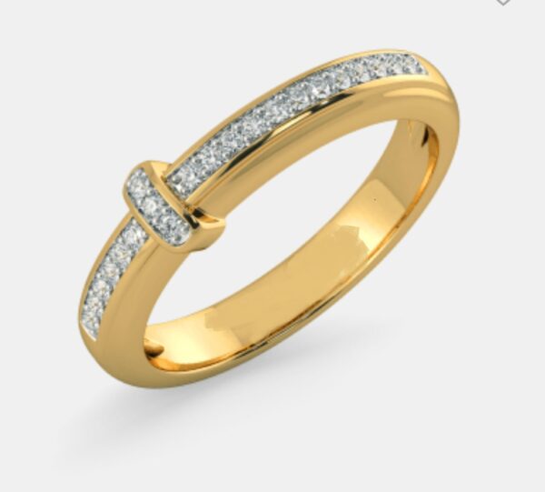 Cross Eternity Band SI FG 0.11Ct Real Diamond Wedding Christmas Gift Ring 14Kt White Gold/Yellow Gold/Rose Gold Authenticate Certificate