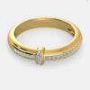 Cross Eternity Band SI FG 0.11Ct Real Diamond Wedding Christmas Gift Ring 14Kt White Gold/Yellow Gold/Rose Gold Authenticate Certificate