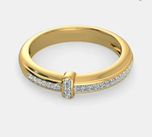 Cross Eternity Band SI FG 0.11Ct Real Diamond Wedding Christmas Gift Ring 14Kt White Gold/Yellow Gold/Rose Gold Authenticate Certificate