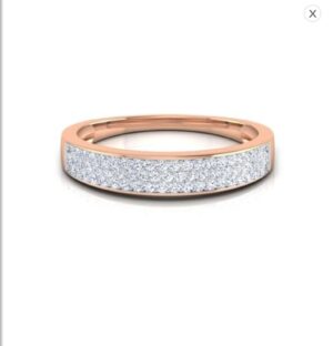 Lindy Pave Ring SI FG 0.23Ct Real Diamond Wedding Christmas Gift Ring 14Kt White Gold/Yellow Gold/Rose Gold Authenticate Certificate