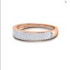 Lindy Pave Ring SI FG 0.23Ct Real Diamond Wedding Christmas Gift Ring 14Kt White Gold/Yellow Gold/Rose Gold Authenticate Certificate