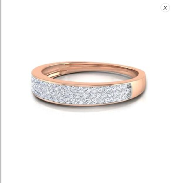 Lindy Pave Ring SI FG 0.23Ct Real Diamond Wedding Christmas Gift Ring 14Kt White Gold/Yellow Gold/Rose Gold Authenticate Certificate
