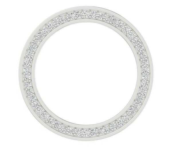 3 Row Eternity Engagement Ring Round Cut Real Genuine Diamond I1 G 3.25 Ct 14K Yellow Gold/White Gold/Rose Gold Authenticate Certificate
