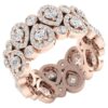 Eternity Engagement Ring I1 G 3.10Ct Genuine Diamond Prong Bezel Set 14K Yellow Gold/White Gold/Rose Gold Authenticate Certificate
