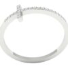 Cross Anniversary Ring SI1 H 0.15Ct Round Cut Diamond Prong Set 14K Solid Yellow Gold/White Gold/Rose Gold Authenticate Certificate
