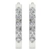 SI1 H 1/2Carat Round Cut Diamond Hoops Earrings Pave Set 14K Solid Yellow Gold/White Gold/Rose Gold Authenticate Certificate