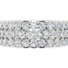 3 Row Eternity Engagement Ring I1 H 3.50Ct Natural Diamod 14k Solid Yellow Gold/White Gold/Rose Gold Authenticate Certificate