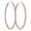 E VS1 1.01Ct Round Diamond Hoops Earrings 4K Solid Yellow Gold/White Gold/Rose Gold Authenticate Certificate