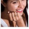 CRESCENT Fashion Engagement Ring SI H 0.57 Ct Natural Diamod 14k Solid Yellow Gold/White Gold/Rose Gold Authenticate Certificate