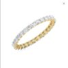 Linear Eternity Engagement Ring SI H 0.83 Ct Natural Diamod 14k Solid Yellow Gold/White Gold/Rose Gold Authenticate Certificate