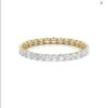 Linear Eternity Engagement Ring SI H 0.83 Ct Natural Diamod 14k Solid Yellow Gold/White Gold/Rose Gold Authenticate Certificate