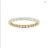 Linear Eternity Engagement Ring SI H 0.83 Ct Natural Diamod 14k Solid Yellow Gold/White Gold/Rose Gold Authenticate Certificate