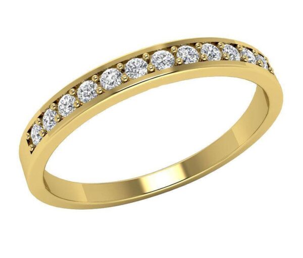 I1 H 0.25 Ct Round Cut Diamond Ring Prong Set 14K Solid Yellow Gold/White Gold/Rose Gold Authenticate Certificate