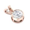 Solitaire Diamond I1 I2 H 0.40 Carat Pendant Necklace 14K White Gold/Rose Gold/Yellow Gold With Certificate With or Without Chain 18"