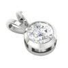 Solitaire Diamond I1 I2 H 0.40 Carat Pendant Necklace 14K White Gold/Rose Gold/Yellow Gold With Certificate With or Without Chain 18"