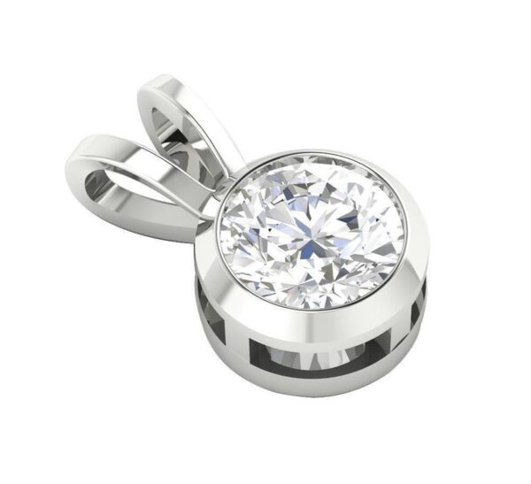 Solitaire Diamond I1 I2 H 0.40 Carat Pendant Necklace 14K White Gold/Rose Gold/Yellow Gold With Certificate With or Without Chain 18"