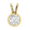 Solitaire Diamond I1 I2 H 0.40 Carat Pendant Necklace 14K White Gold/Rose Gold/Yellow Gold With Certificate With or Without Chain 18"