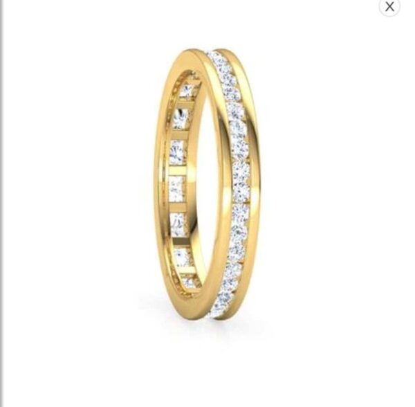 Classic Eternity Band SI1 H 0.63 Ct Round Cut Diamond Prong Set 14K Solid Yellow Gold/White Gold/Rose Gold Authenticate Certificate