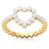 Heart Shape Diamond Ring SI1 H 0.18 Ct Round Cut Valantine Gift 14K Solid Yellow Gold Authenticate Certificate