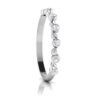 Floral Dot Diamond Ring SI1 H 0.11 Ct Round Cut 14K Solid Yellow Gold Authenticate Certificate