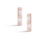 VVS F 0.08Ct Buggettee Diamond Earrings 14K Solid Yellow Gold/White Gold/Rose Gold Authenticate Certificate