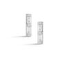 VVS F 0.08Ct Buggettee Diamond Earrings 14K Solid Yellow Gold/White Gold/Rose Gold Authenticate Certificate