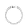 Single Solitaire Diamond Ring SI1 H 0.10 Ct Round Cut 14K Solid White Gold Authenticate Certificate