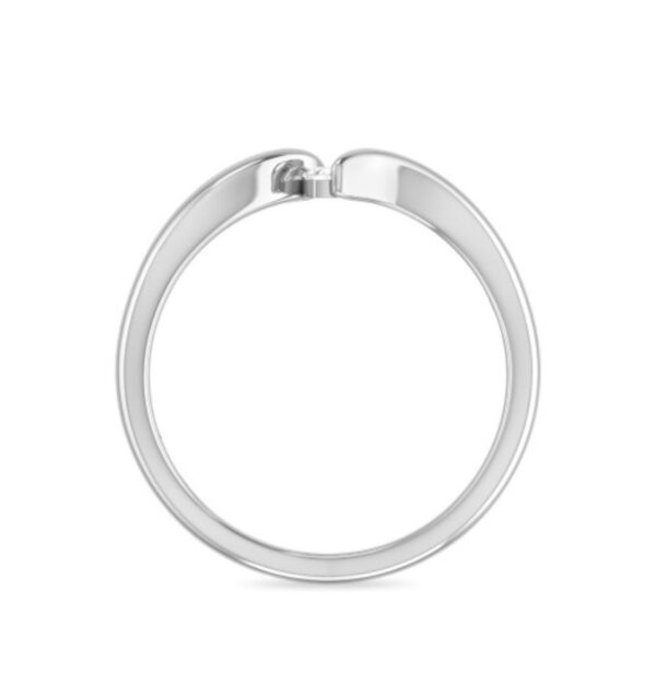 Single Solitaire Diamond Ring SI1 H 0.10 Ct Round Cut 14K Solid White Gold Authenticate Certificate