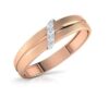 Five Diamond Ring SI1 H 0.05 Ct Round Cut 14K Solid Yellow Gold Authenticate Certificate