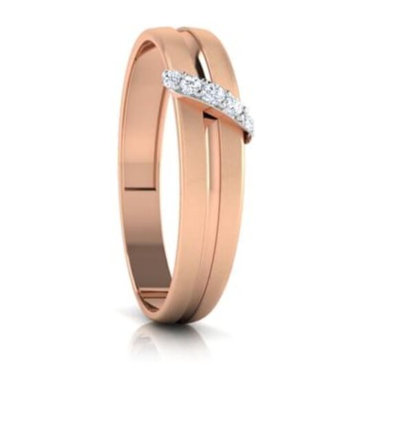 Five Diamond Ring SI1 H 0.05 Ct Round Cut 14K Solid Yellow Gold Authenticate Certificate