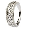Broad Twist SI H 0.12Ct Round Diamond/Lab Grown Diamond 14Kt White Gold/Rose Gold/ Yellow Gold Anniversary/Wedding Ring With Certificate