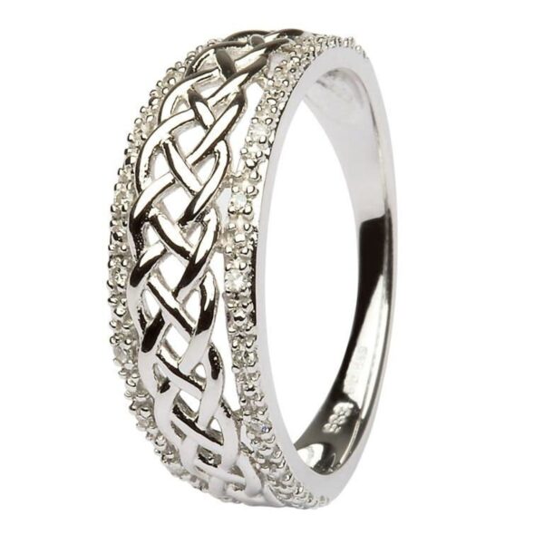 Broad Twist SI H 0.12Ct Round Diamond/Lab Grown Diamond 14Kt White Gold/Rose Gold/ Yellow Gold Anniversary/Wedding Ring With Certificate