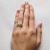 Broad Twist SI H 0.12Ct Round Diamond/Lab Grown Diamond 14Kt White Gold/Rose Gold/ Yellow Gold Anniversary/Wedding Ring With Certificate