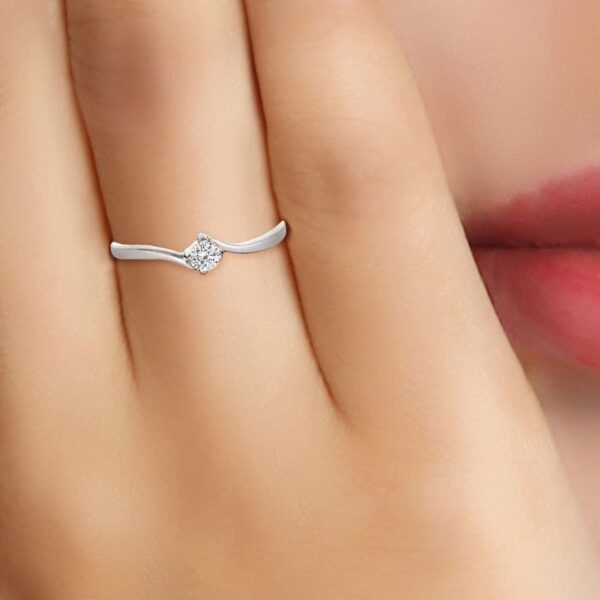 Solitaire SI H 0.15Ct Round Real Diamond/Lab Grown Diamond 14Kt White Gold/Rose Gold/ Yellow Gold Anniversary/Wedding Ring With Certificate