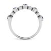 Real Diamond & Sapphire Half Eternity Band 14K Solid Yellow Gold/White Gold/Rose Gold Authenticate Certificate