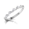 Floral Dot Diamond Ring SI1 H 0.11 Ct Round Cut 14K Solid Yellow Gold Authenticate Certificate